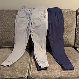 Set of Gray and Navy Halara  Jogger Pants with Drawstring